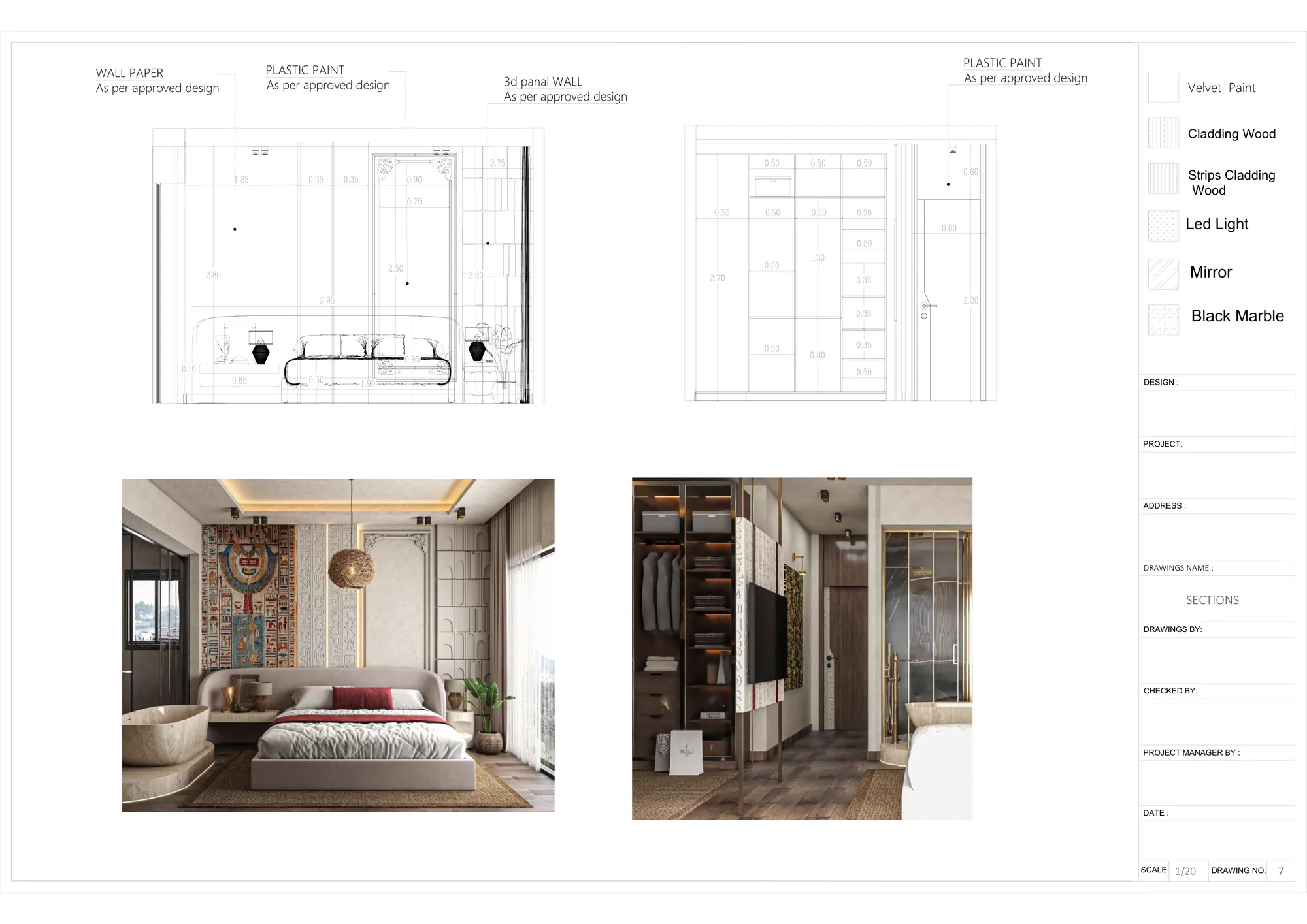 Master Bedroom — Shop Drawings