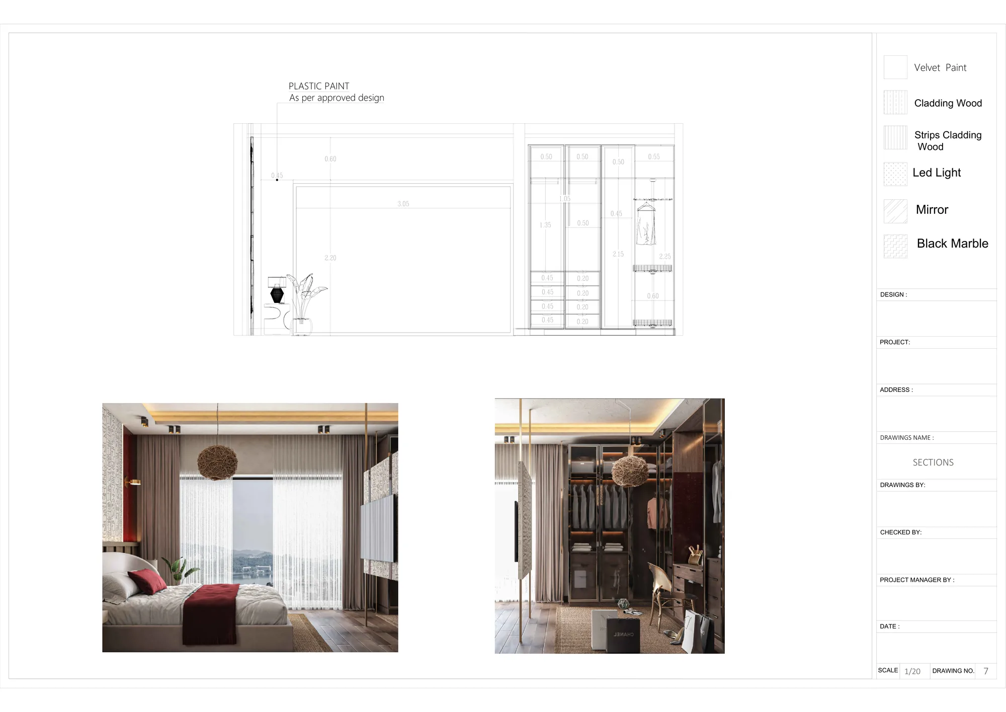 Master Bedroom — Shop Drawings — view 2